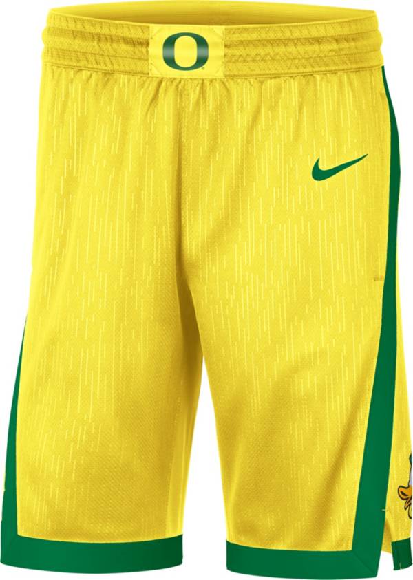 Nike Men's Oregon Ducks Yellow Replica Basketball Shorts