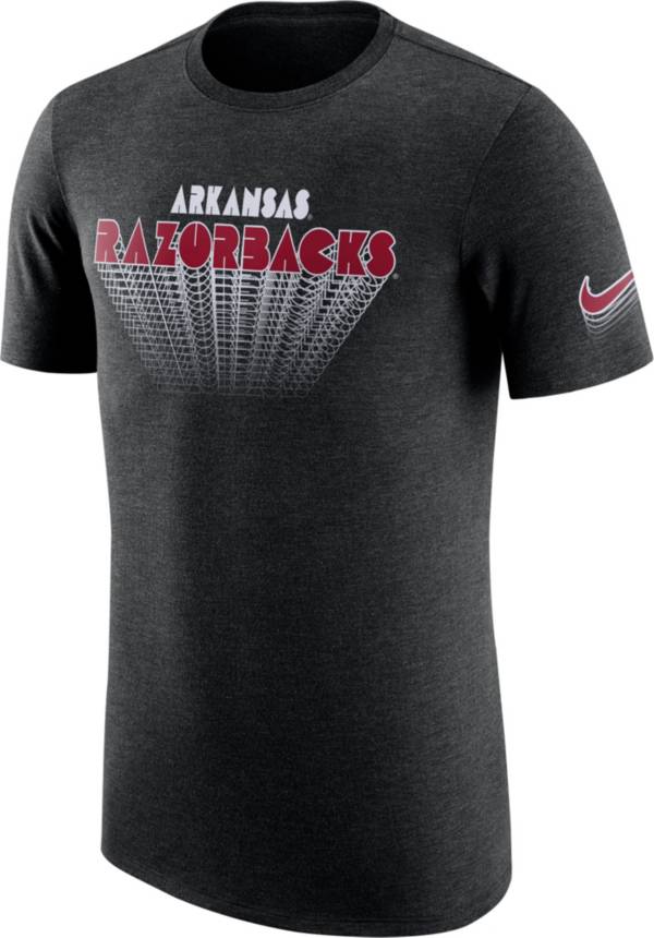 Nike Men's Arkansas Razorbacks Black Tri-Blend T-Shirt product image