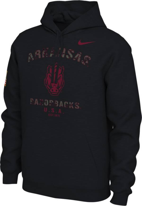 Nike Men's Arkansas Razorbacks Veterans Day Black Pullover Hoodie product image