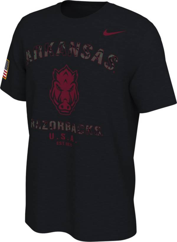 Nike Men's Arkansas Razorbacks Veterans Day Black T-Shirt