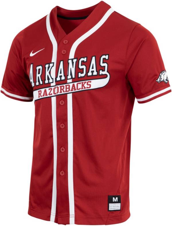 Nike Men's Arkansas Razorbacks Cardinal Dri-FIT Replica Baseball Jersey