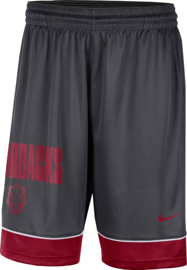 Nike Men's Arkansas Razorbacks Grey Dri-FIT Fast Break Shorts