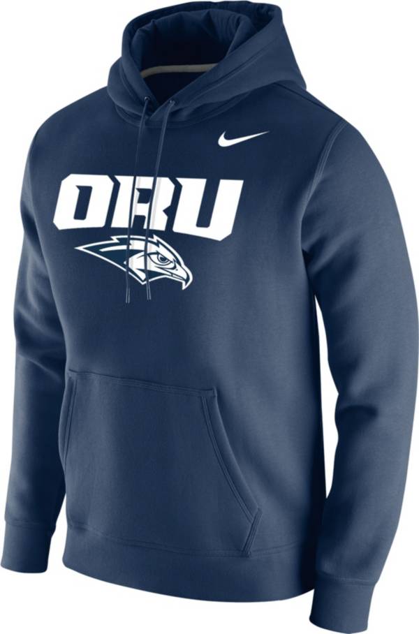 Nike Men's Oral Roberts Golden Eagles Navy Blue Club Fleece Pullover Hoodie