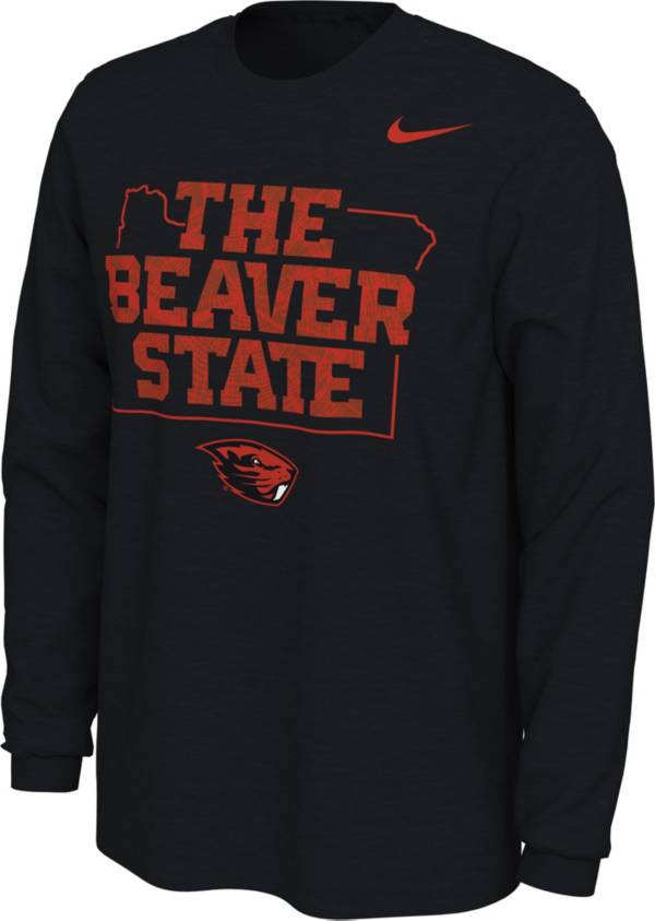 Nike Men's Oregon State Beavers The Beaver State Mantra Black Long Sleeve T-Shirt product image