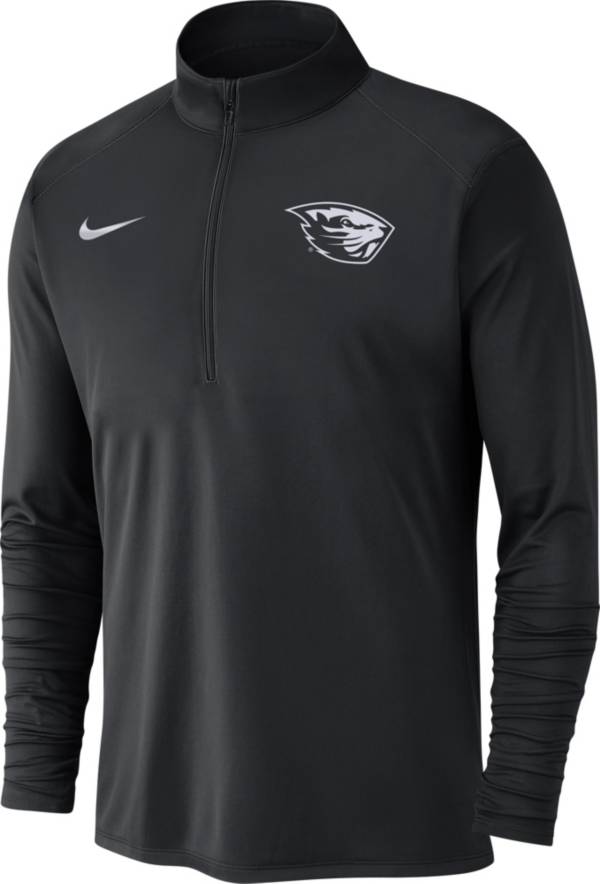 Nike Men's Oregon State Beavers Dri-FIT Pacer Quarter-Zip Black Shirt