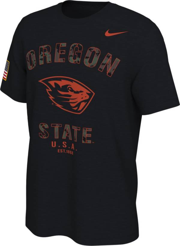 Nike Men's Oregon State Beavers Veterans Day Black T-Shirt