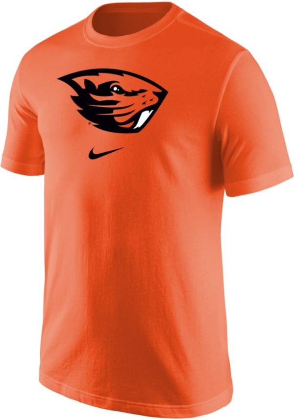 Nike Men's Oregon State Beavers Orange Core Cotton Logo T-Shirt