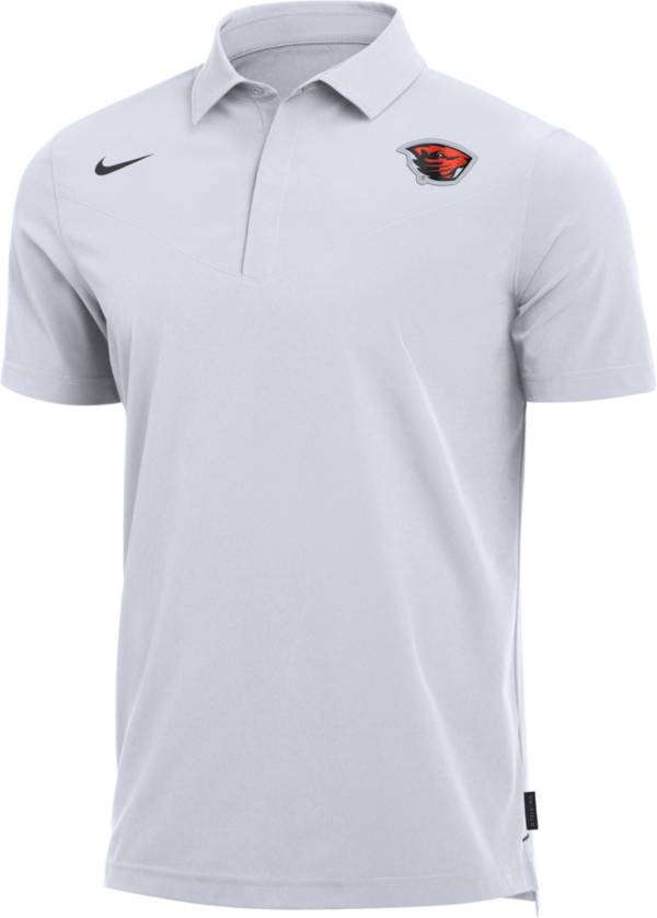 Nike Men's Oregon State Beavers Dri-FIT Football Sideline UV White Polo