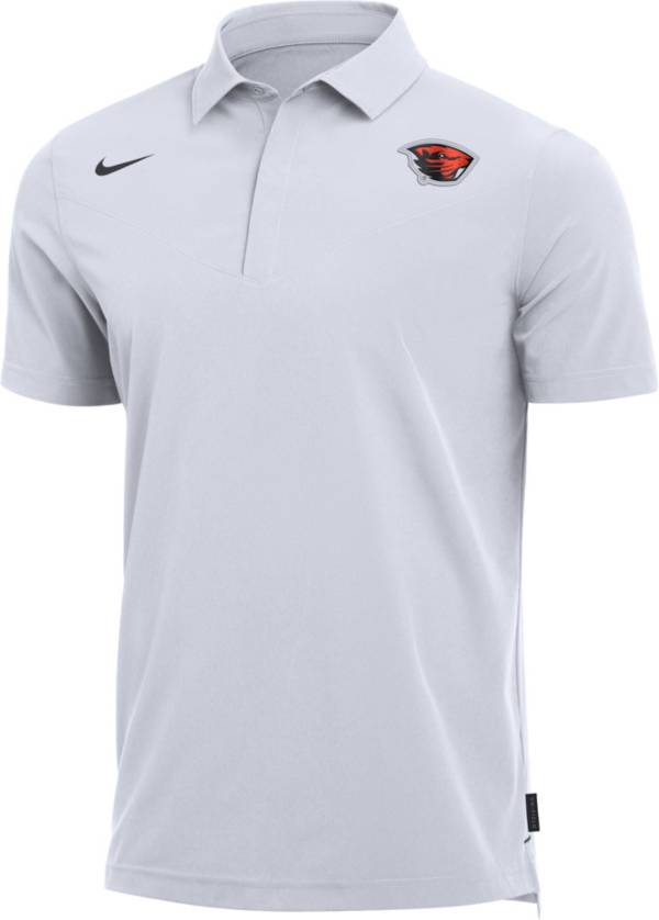 Nike Men's Oregon State Beavers Dri-FIT Football Sideline UV White Polo product image
