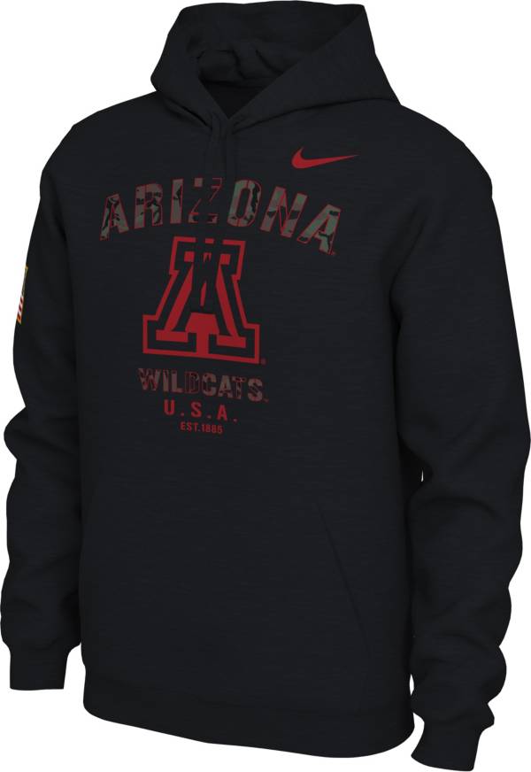 Nike Men's Arizona Wildcats Veterans Day Black Pullover Hoodie