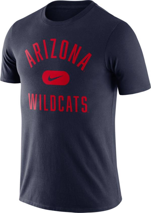 Nike Men's Arizona Wildcats Navy Basketball Team Arch T-Shirt