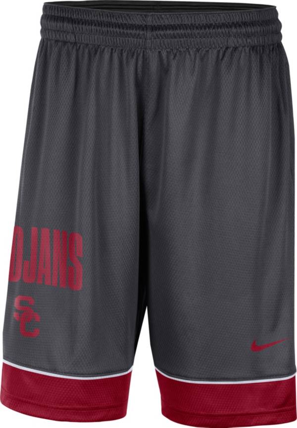 Nike Men's USC Trojans Grey Dri-FIT Fast Break Shorts