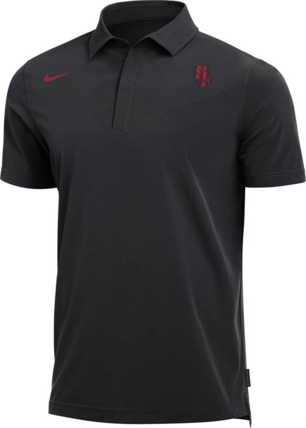 Nike Men's USC Trojans Dri-FIT Football Sideline UV Black Polo