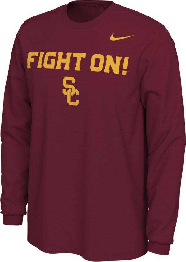 Nike Men's USC Trojans Cardinal Fight On! Mantra Long Sleeve T-Shirt