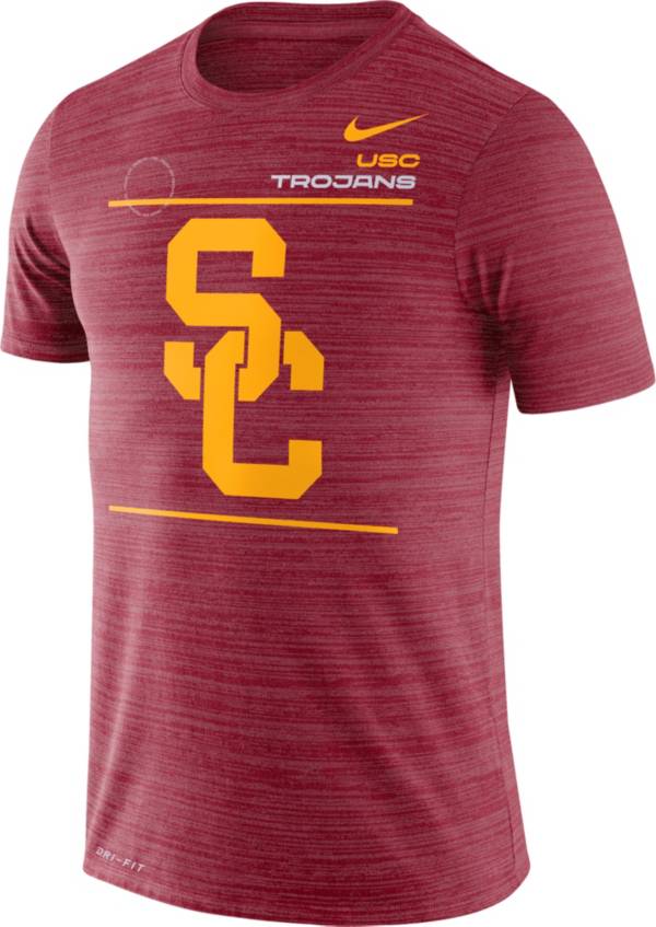 Nike Men's USC Trojans Cardinal Dri-FIT Velocity Football Sideline T-Shirt