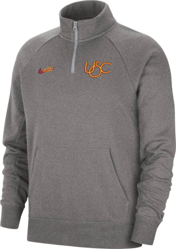 Nike Men's USC Trojans Grey Retro Quarter-Zip