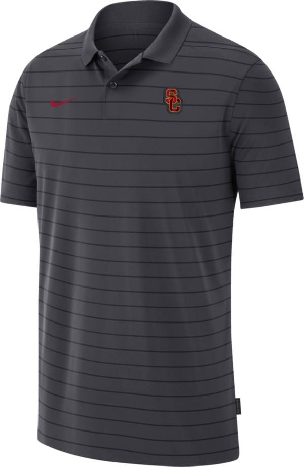Nike Men's USC Trojans Grey Football Sideline Victory Polo