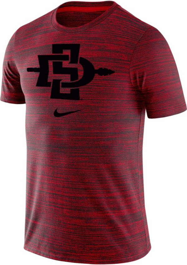 Nike Men's San Diego State Aztecs Heathered Scarlet Velocity Legend T-Shirt