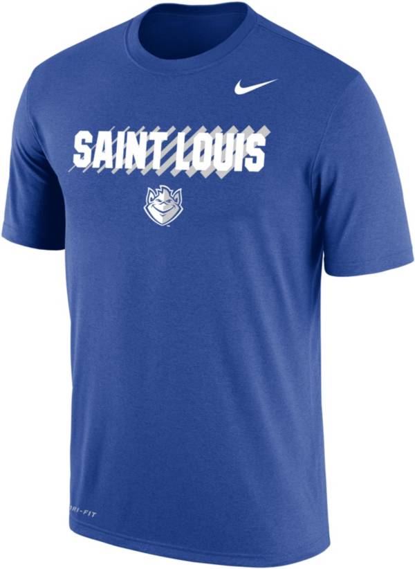 Nike Men's Saint Louis Billikens Blue Dri-FIT Cotton T-Shirt