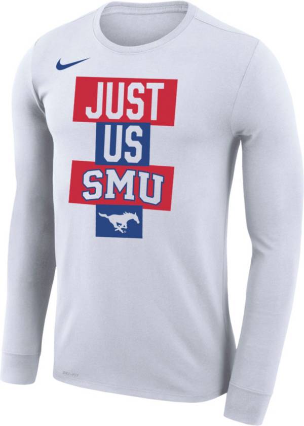 Nike Men's Southern Methodist Mustangs ‘Just Us' Bench Long Sleeve T-Shirt