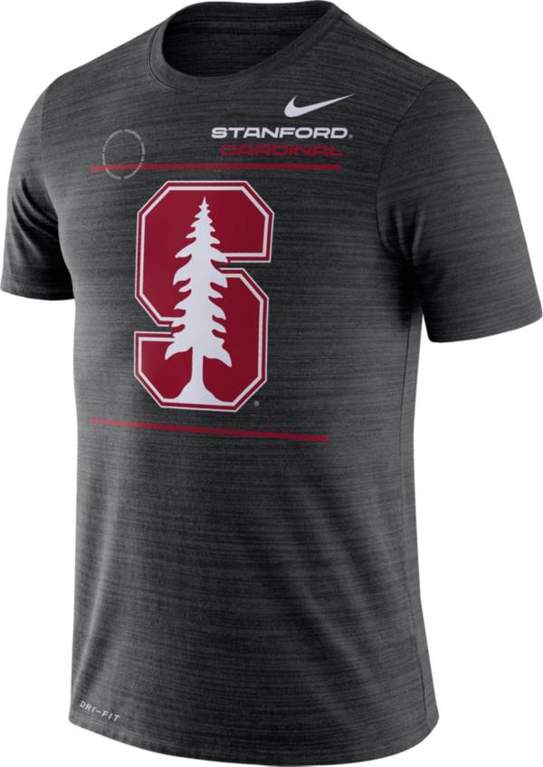 Nike Men's Stanford Cardinal Dri-FIT Velocity Football Sideline Black T-Shirt