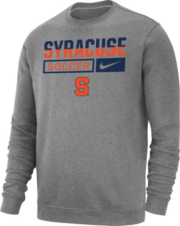 Nike Men's Syracuse Orange Grey Crew Pullover Soccer Hoodie