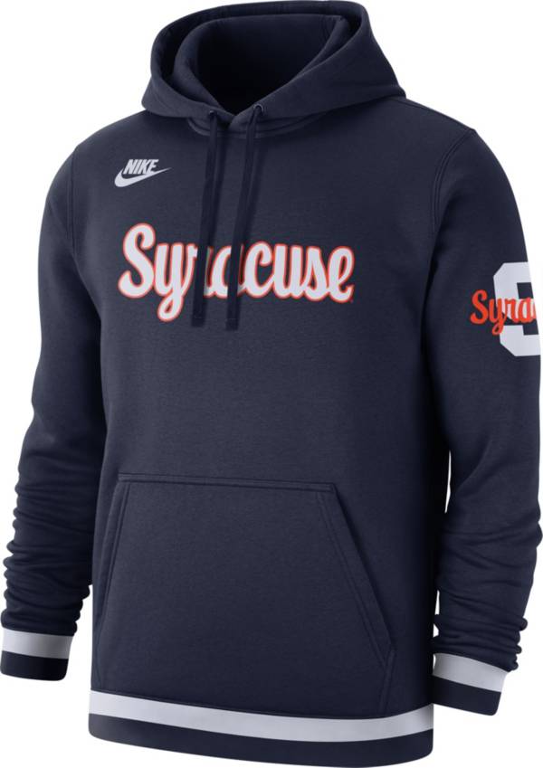 Nike Men's Syracuse Orange Blue Retro Fleece Pullover Hoodie