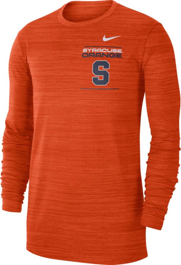 Nike Men's Syracuse Orange Orange Dri-FIT Velocity Football Sideline Long Sleeve T-Shirt