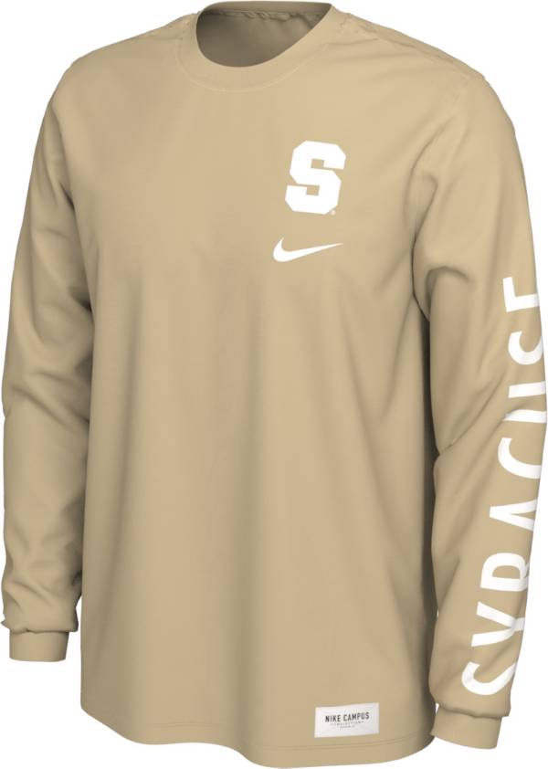 Nike Men's Syracuse Orange Pastel Orange Seasonal Cotton Long Sleeve T-Shirt