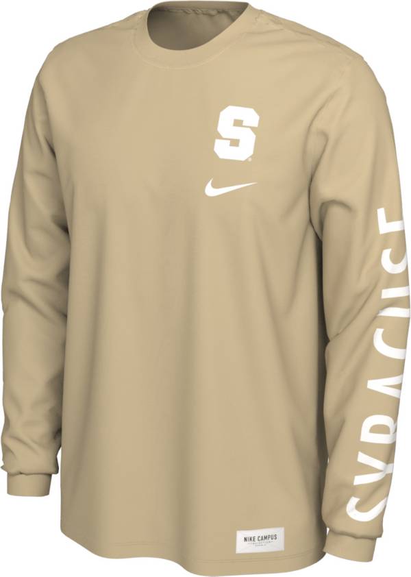 Nike Men's Syracuse Orange Pastel Orange Seasonal Cotton Long Sleeve T-Shirt product image