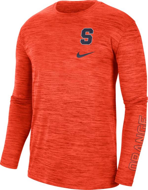 Nike Men's Syracuse Orange Orange Dri-FIT Velocity Graphic Long Sleeve T-Shirt