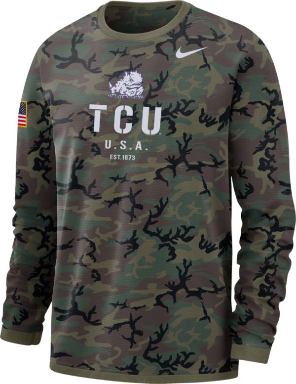 Nike Men's TCU Horned Frogs Camo Military Appreciation Long Sleeve T-Shirt
