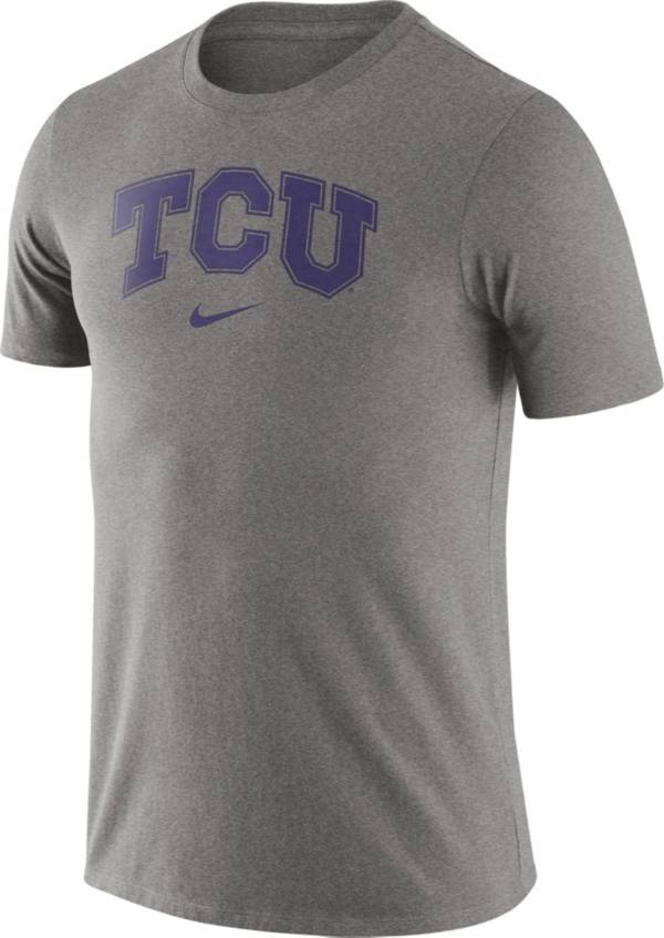 Nike Men's TCU Horned Frogs Grey Essential Logo T-Shirt
