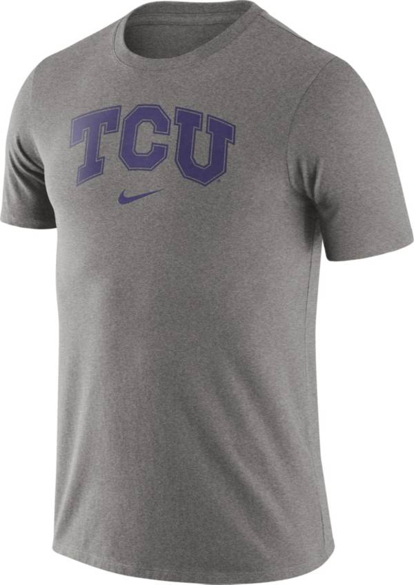 Nike Men's TCU Horned Frogs Grey Essential Logo T-Shirt product image
