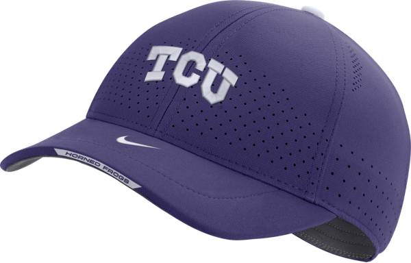 Nike Men's TCU Horned Frogs Purple AeroBill Swoosh Flex Classic99 Football Sideline Hat