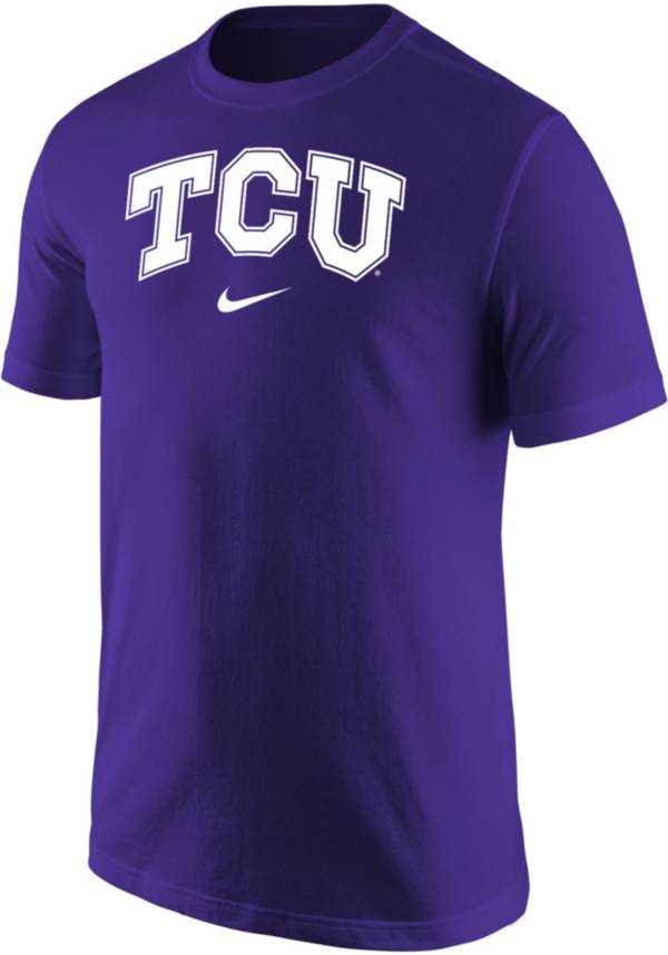 Nike Men's TCU Horned Frogs Purple Core Cotton Logo T-Shirt