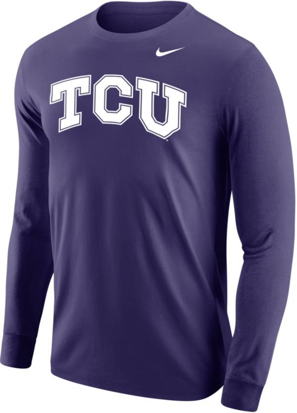 Nike Men's TCU Horned Frogs Purple Core Cotton Long Sleeve T-Shirt