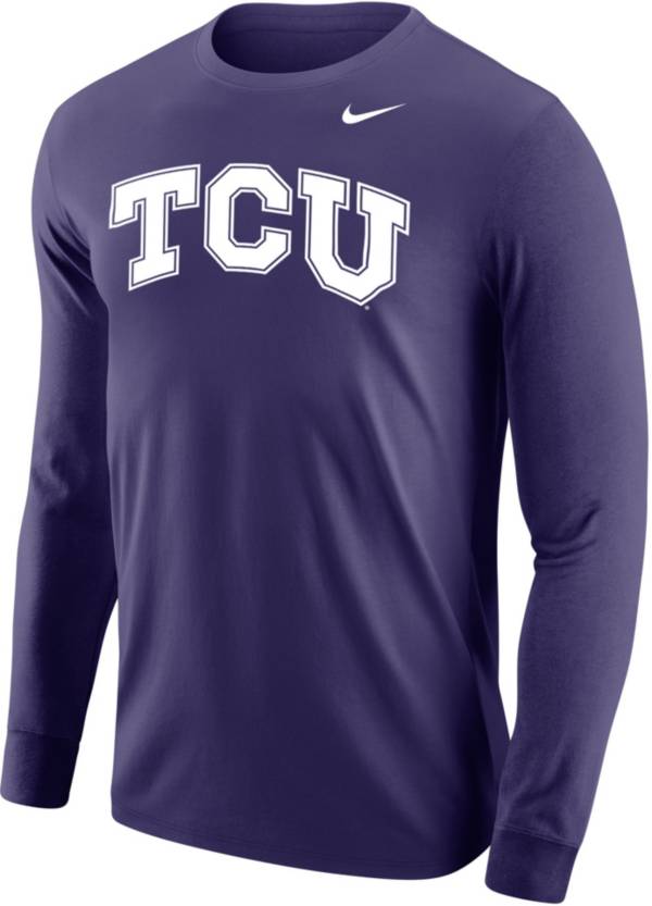Nike Men's TCU Horned Frogs Purple Core Cotton Long Sleeve T-Shirt product image
