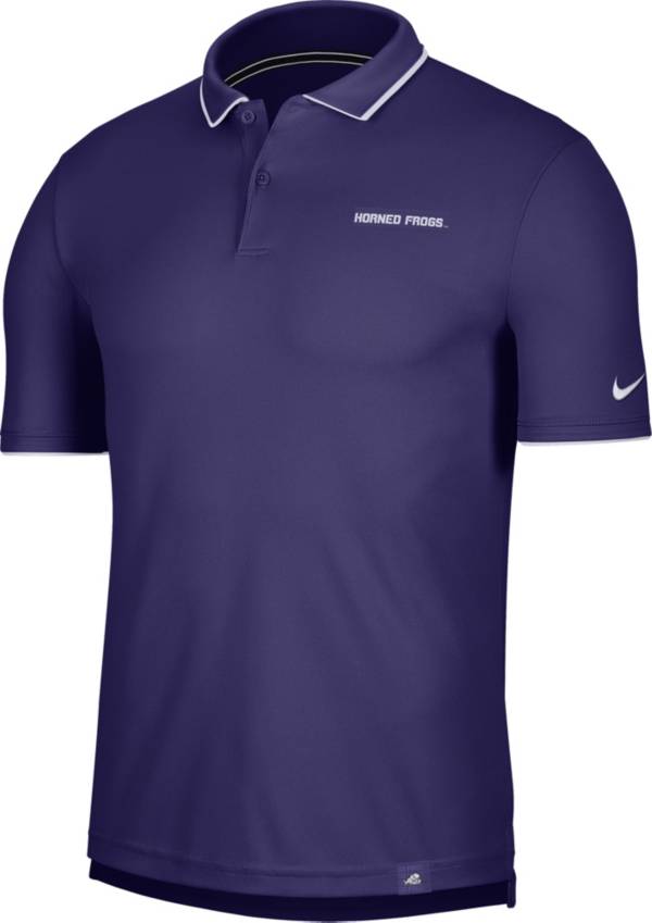 Nike Men's TCU Horned Frogs Purple Dri-FIT UV Polo