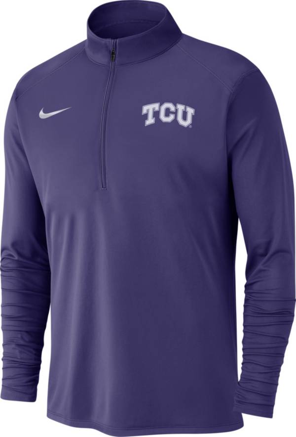Nike Men's TCU Horned Frogs Purple Dri-FIT Pacer Quarter-Zip Shirt product image