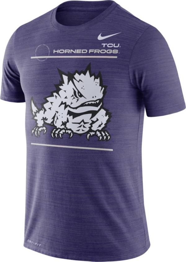 Nike Men's TCU Horned Frogs Purple Dri-FIT Velocity Football Sideline T-Shirt