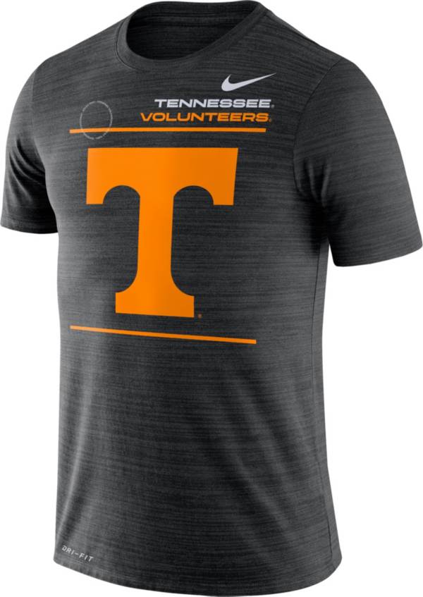 Nike Men's Tennessee Volunteers Dri-FIT Velocity Football Sideline Black T-Shirt