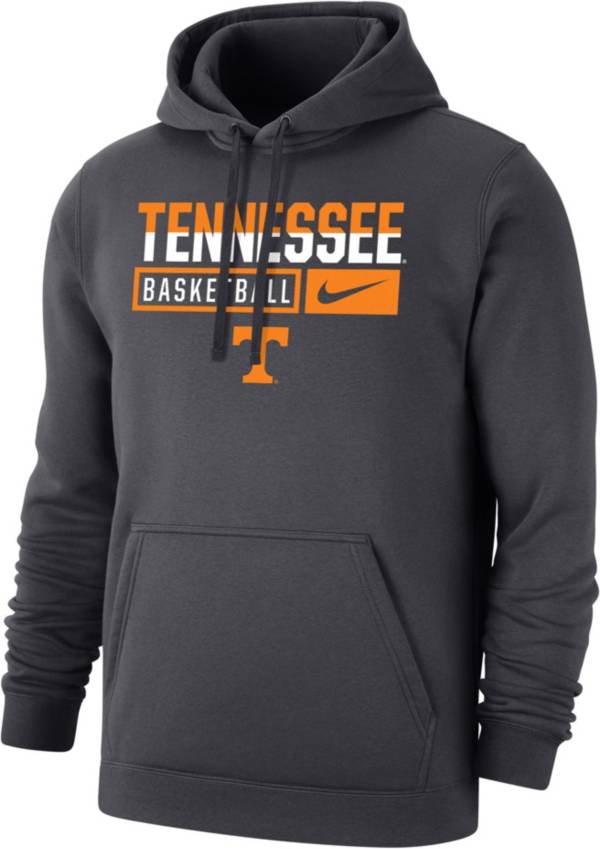 Nike Men's Tennessee Volunteers Grey Basketball Club Fleece Pullover Hoodie