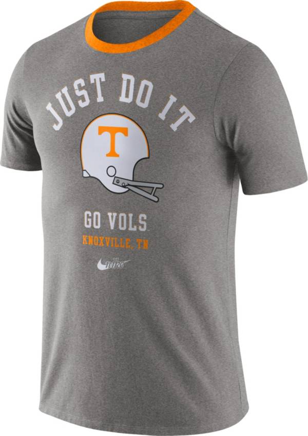 Nike Men's Tennessee Volunteers Grey Dri-FIT Vault Helmet Logo T-Shirt