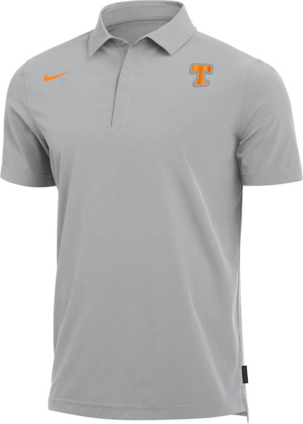 Nike Men's Tennessee Volunteers Grey Dri-FIT Football Sideline UV Polo