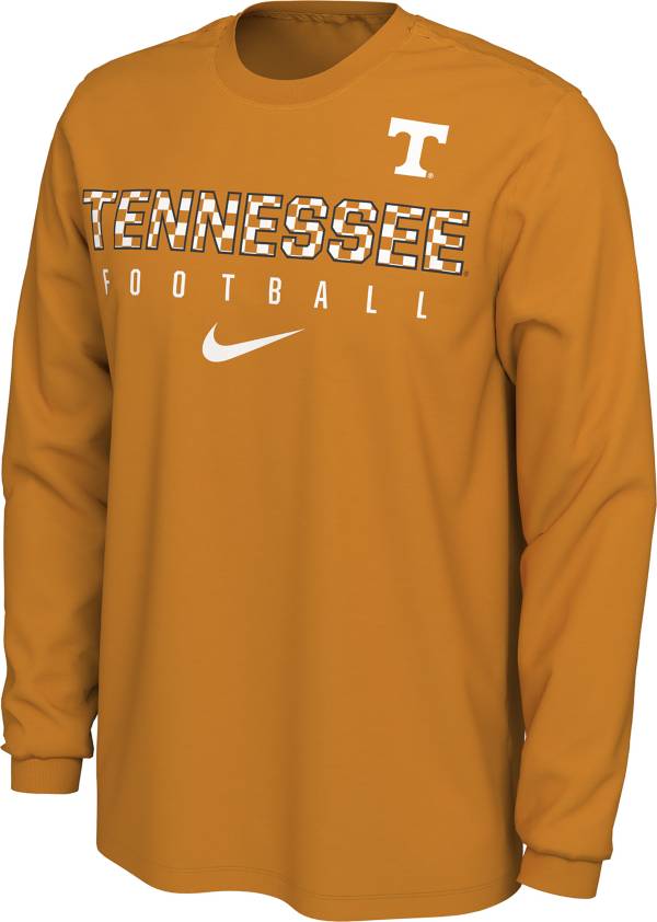 Nike Men's Tennessee Volunteers Tennessee Orange Cotton Football Long Sleeve T-Shirt