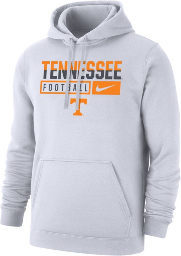 Nike Men's Tennessee Volunteers Football Club Fleece Pullover White Hoodie