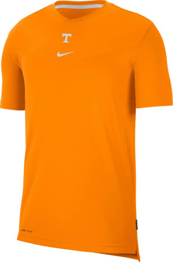 Nike Men's Tennessee Volunteers Tennessee Orange Football Sideline Coach Dri-FIT UV T-Shirt