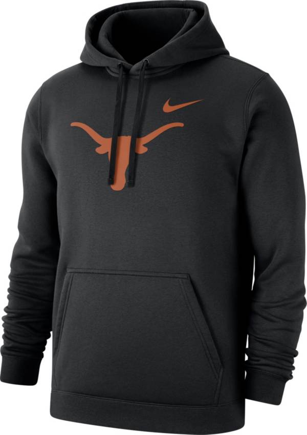 Nike Men's Texas Longhorns Club Fleece Pullover Black Hoodie