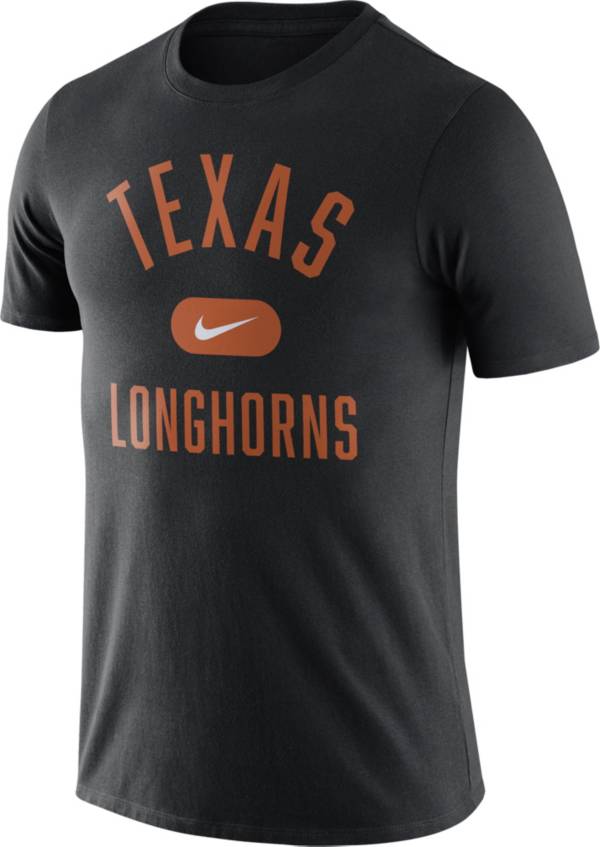 Nike Men's Texas Longhorns Basketball Team Arch Black T-Shirt